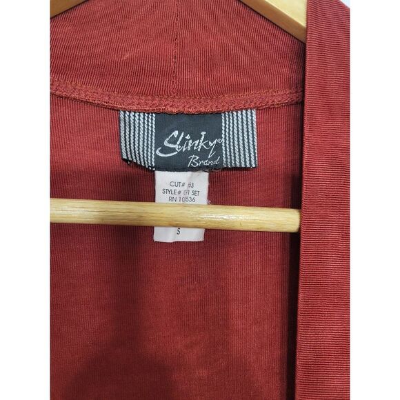 Slinky Brand Women's Cardigan Size Small Deep Red Acetate VTG - Picture 4 of 5